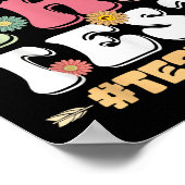 Rock The Test Testing Day Groovy Motivational Teac ポスター (角)