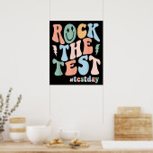 Rock The Test Testing Day Motivational Teacher ポスター (キッチン)