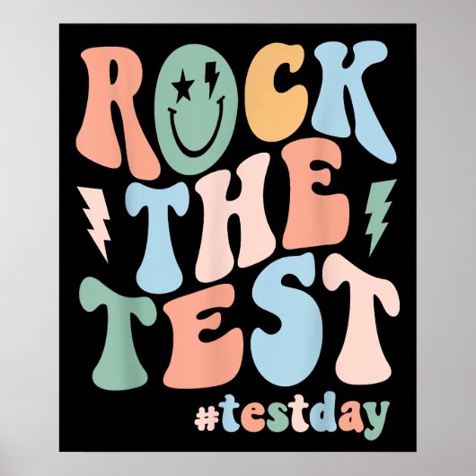 Rock The Test Testing Day Motivational Teacher ポスター (正面)