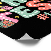 Rock The Test Testing Day Retro Motivational Teach ポスター (角)