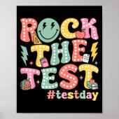 Rock The Test Testing Day Retro Motivational Teach ポスター (正面)