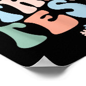 Rock The Test Testing Day Retro Motivational Teach ポスター (角)