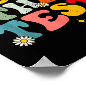 Rock The Test Testing Day Retro Motivational Teach ポスター (角)