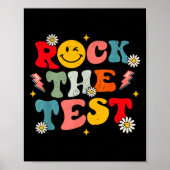 Rock The Test Testing Day Retro Motivational Teach ポスター (正面)