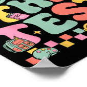 Rock The Test Testing Day Retro Motivational Teach ポスター (角)
