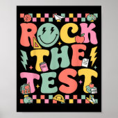 Rock The Test Testing Day Retro Motivational Teach ポスター (正面)