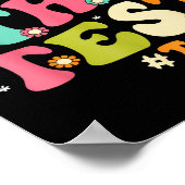 Rock The Test Testing Day Retro Motivational Teach ポスター (角)