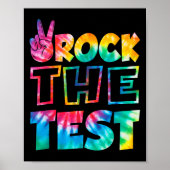 Rock The Test Testing Day Retro Motivational Teach ポスター (正面)