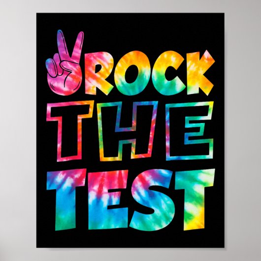Rock The Test Testing Day Retro Motivational Teach ポスター (正面)