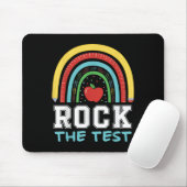 Rock The Test Testing Day Retro Motivational Teach マウスパッド (マウス)