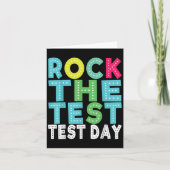 Rock The Test Testing Day Staar Motivational Teach カード (正面)