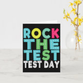 Rock The Test Testing Day Staar Motivational Teach カード (黄色い花)