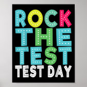 Rock The Test Testing Day Staar Motivational Teach ポスター (正面)