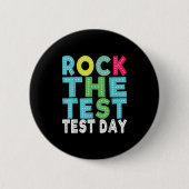 Rock The Test Testing Day Staar Motivational Teach 缶バッジ (正面)