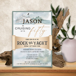 Rock the Yacht 50th Birthday Party Invitation 招待状