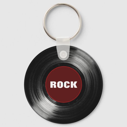 rock vinyl record キーホルダー (正面)