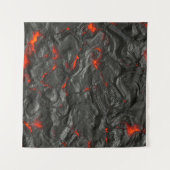 Rock volcanic hot lava burn boil タペストリー (正面(横))