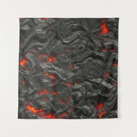 Rock volcanic hot lava burn boil タペストリー (正面)