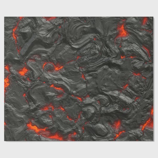 Rock volcanic hot lava burn boil ラッピングペーパー (フラット)