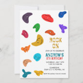 Rock Wall Climbing Birthday  招待状 (正面)