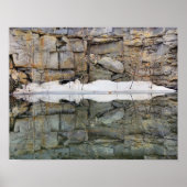 Rock Wall Reflections In Pond Nature ポスター (正面)