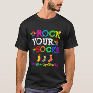Rock Your Socks World Down Syndrome Gift friends Tシャツ