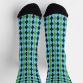 Rockabilly diamond plaid Thunder_Cove ソックス (上部)
