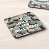 #RockandRolemodel – ロック上の白を編集可能。 コースター (左側)