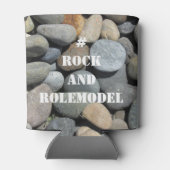 #RockandRolemodel – ロック上の白を編集可能。 缶クーラー (裏面)