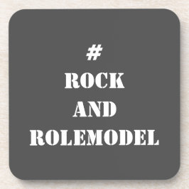 #RockandRolemodel – 白の編集可能。 コースター