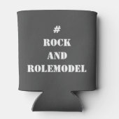 #RockandRolemodel – 白の編集可能。 缶クーラー (裏面)