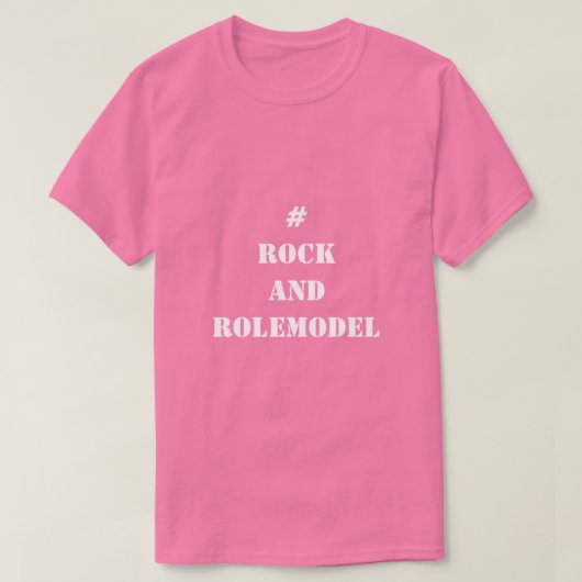 #RockandRolemodel – 白の編集可能。 Tシャツ (デザイン正面)