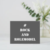 #RockandRolemodel - 白色 編集可能。 ポストカード (スタンド正面)