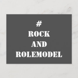 #RockandRolemodel - 白色 編集可能。 ポストカード