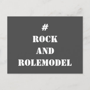 #RockandRolemodel - 白色 編集可能。 ポストカード