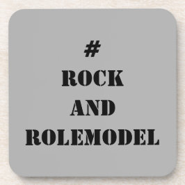 #RockandRolemodel – 黒の編集可能。 コースター