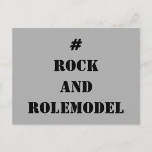 #RockandRolemodel – 黒の編集可能。 ポストカード