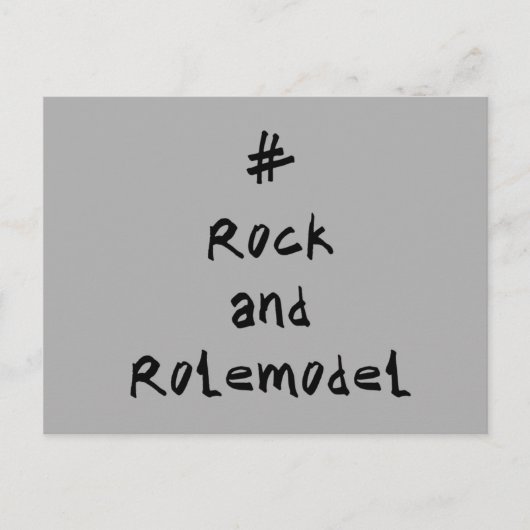 #RockandRolemodel – 黒。 ポストカード (正面)