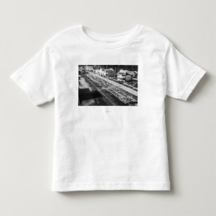 Rockaway、オレゴンのビーチおよびメイン・ストリートPhotograp トドラーTシャツ