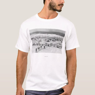 Rockaway、オレゴンのビーチ場面および泳ぐ人 Tシャツ