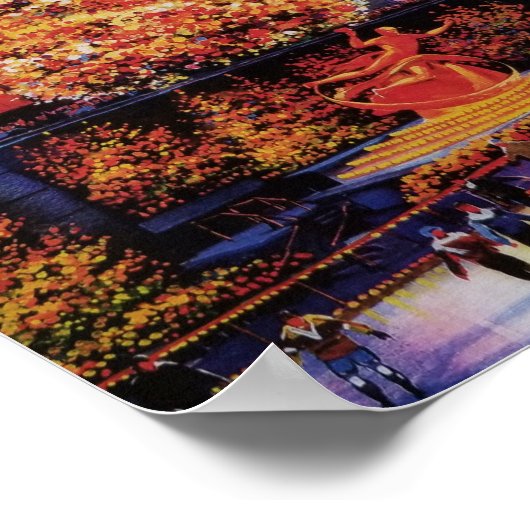 Rockefeller Centerニューヨークのクリスマス ポスター (角)