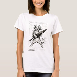 "Rocker Cat" Cotton T-Shirt Tシャツ