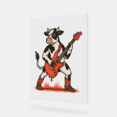 Rocker Cow、Cow 遊's Guitar アクリルサイン (傾斜)