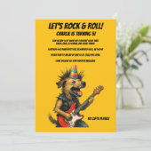 Rocker Dog Birthday Invitation 招待状 (スタンド正面)