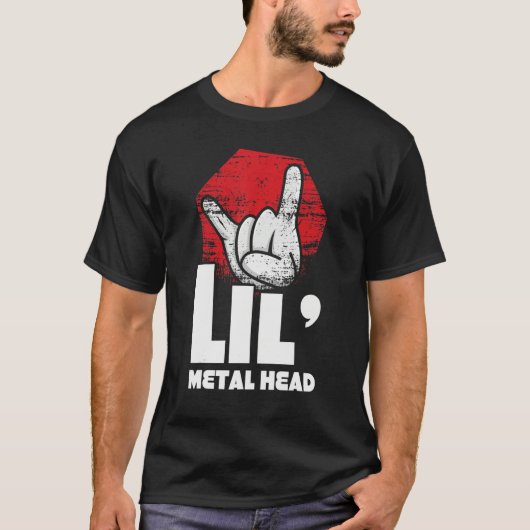 Rocker Hand Metal Sign Rock Music Lover Little Met Tシャツ (正面)