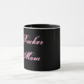 Rocker Mom Cocoa & Coffee Mug (Black & Pink) マグカップ (中央)