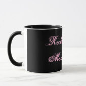Rocker Mom Cocoa & Coffee Mug (Black & Pink) マグカップ (左)