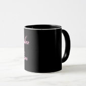 Rocker Mom Cocoa & Coffee Mug (Black & Pink) マグカップ (正面右)