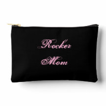 Rocker Mom Cosmetic Bag (Black & Pink)