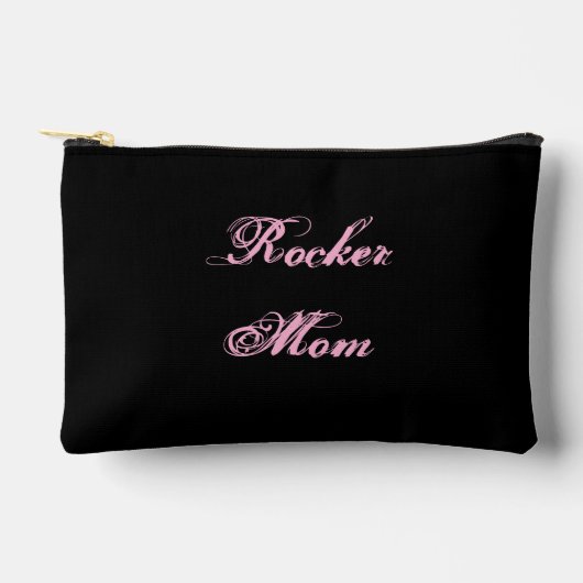 Rocker Mom Cosmetic Bag (Black & Pink) アクセサリーポーチ (正面)